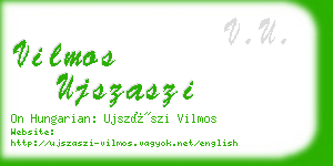 vilmos ujszaszi business card